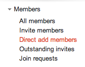 Managing Google Group members