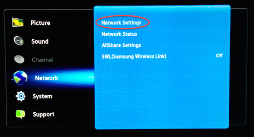 set a mac address for samsung bluray