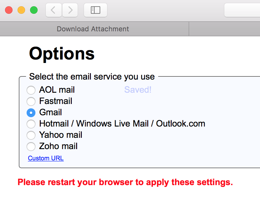 safari redirects gmail to another website
