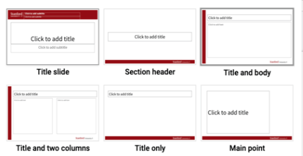Layouts selection in google slides