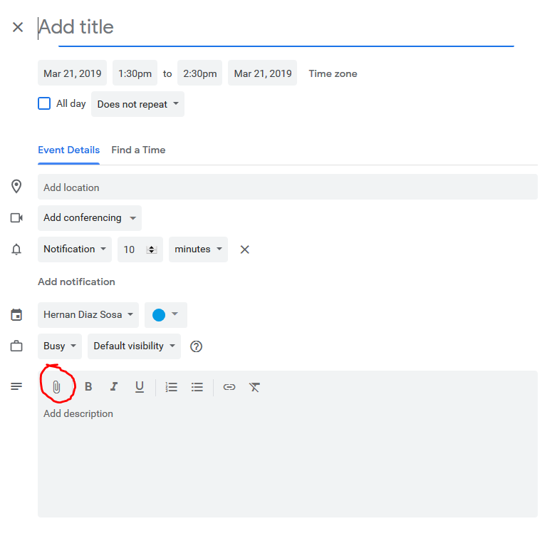 Google Calendar Adding Attachments Knowledgebase / Email and